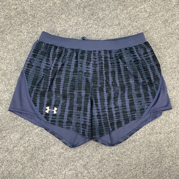 Under Armour Shorts Womens XS Extra Small Purple Blue Heatgear Drawcord Lined - Picture 2 of 12